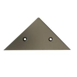 Grijze houten driehoek meubelpoot 3 cm